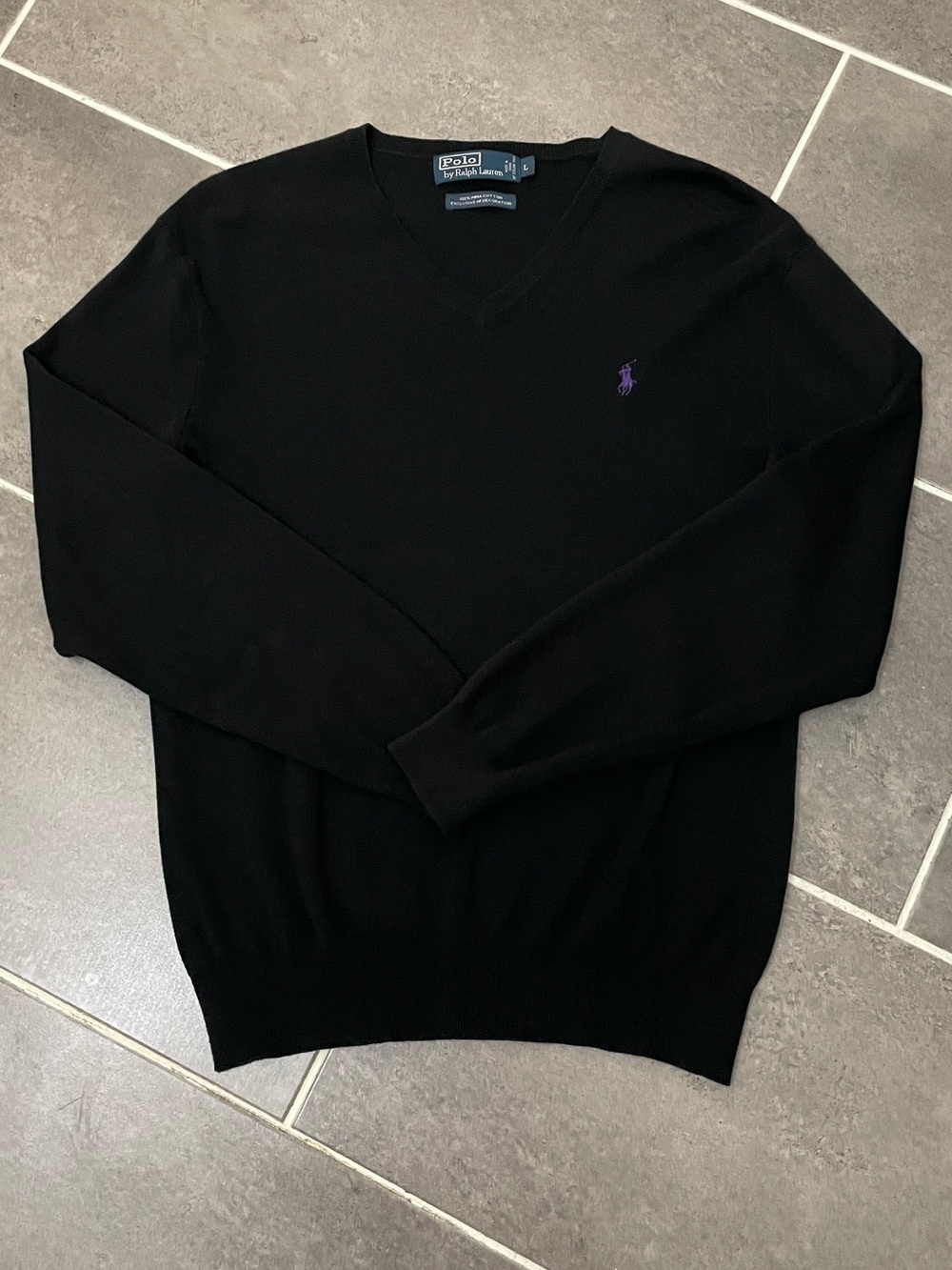 Polo Ralph Lauren Cotton V-Neck Sweater size Large